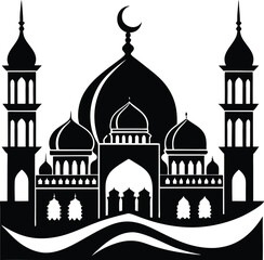 Mosque Silhouette Black Vector