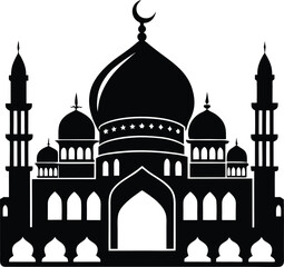 Mosque Silhouette Black Vector