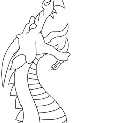 vector illustration of a dragon
coloring page dragon
