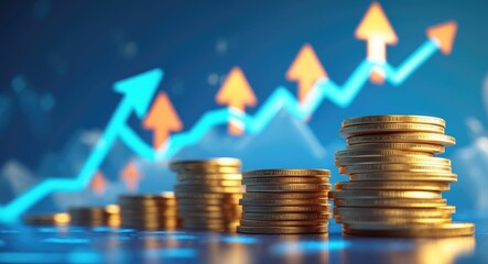 Stock market or trading chart featuring candlestick visuals suitable for financial investment concept. Economic trend background for business ideas and all design artwork.