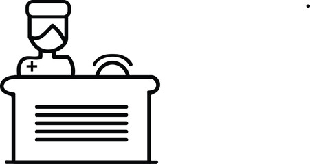 vector illustration of an office desk