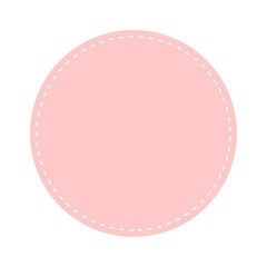 シンプルでかわいいピンク色の丸い形 - フレームや装飾のイラスト素材
