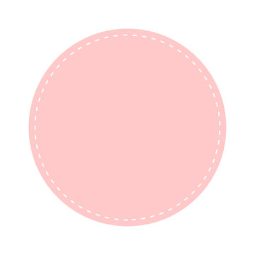 シンプルでかわいいピンク色の丸い形 - フレームや装飾のイラスト素材