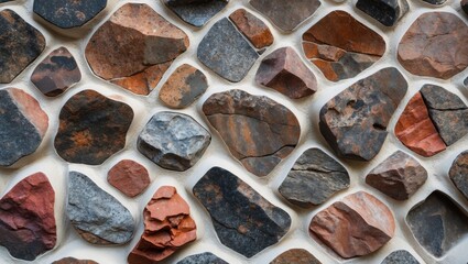 Fototapeta premium Stone pavement featuring an abstract design.