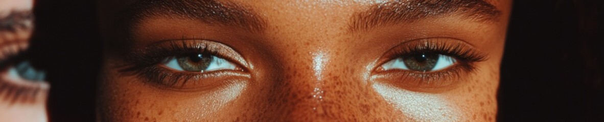 Fototapeta premium Radiant Pan American Day Editorial Inclusive Beauty Narratives in Luminous Gen Z Skin Glow - Multicultural Wellness and Digital Identity Storytelling