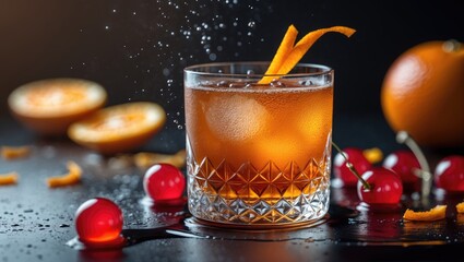 The Irish Redhead Cocktail: A Blend of Whiskey, Grenadine Syrup, Club Soda, and Lemon or Lime Juice, Garnished with Orange Zest and Served Over Ice, Perfect as a Pre-Dinner Aperitif.