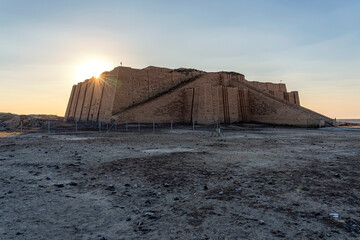 The Great Ziggurat of Ur, Iraq, true landmark of ancient Mesopotamian architecture