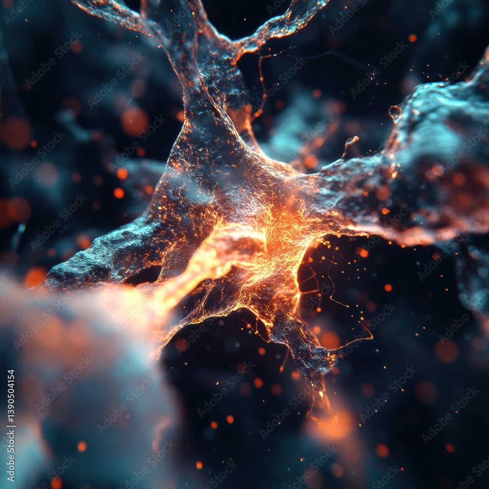 Poster Quantum Neural Networks Immersive AI Visualization with Luminescent Synaptic Pathways, Cutting-Edge Machine Learning Innovation in Cognitive Computing Landscapes