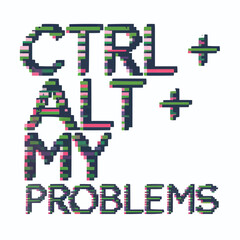 Pixel art vector illustration of Christmas love alphabet letters in a digital design pattern