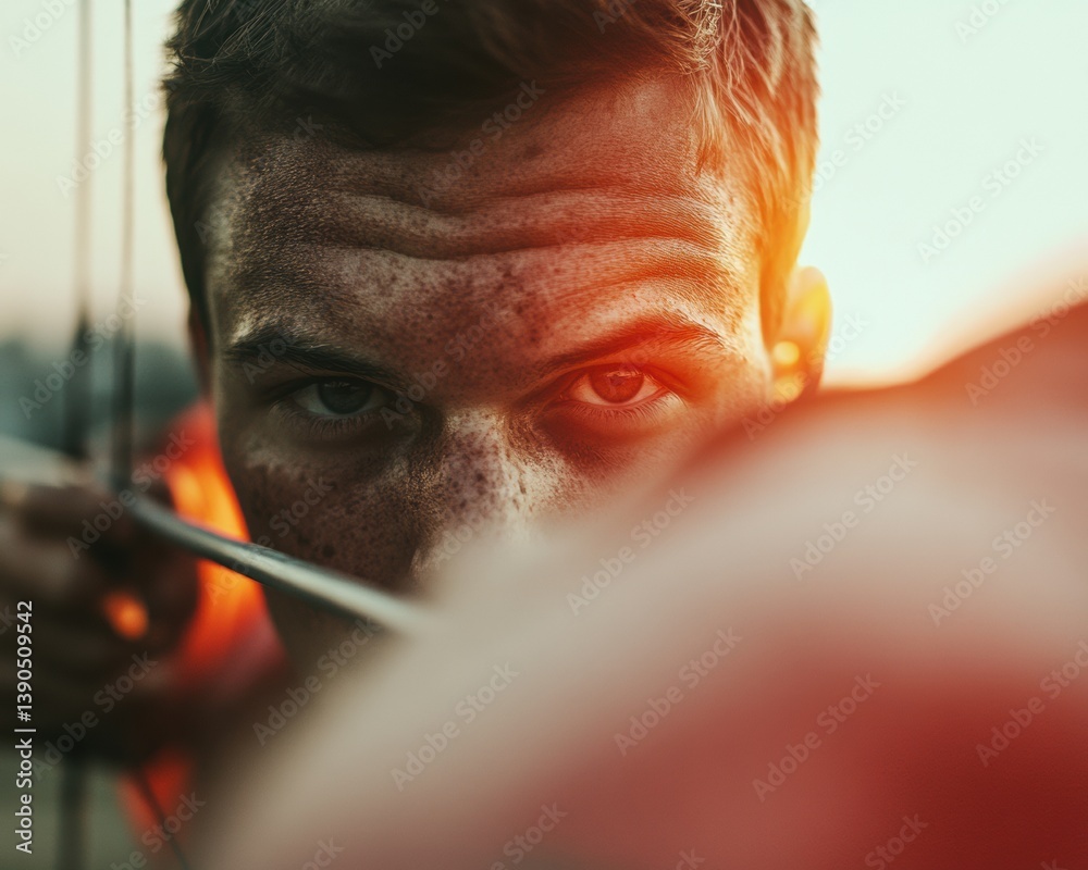 Aufkleber precision performance immersive archery dynamic - intense athletic mindfulness in high-definition ci