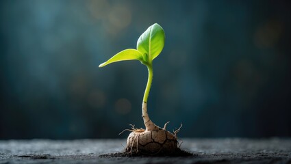 Turmeric, Curcuma with leaf sprout.