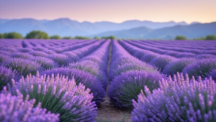 Obraz premium Breathtaking Lavender Fields at Dawn