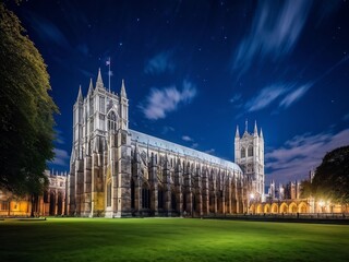 Westminster Abbey Illuminated at Night