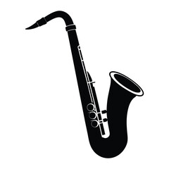 saxophone on white background