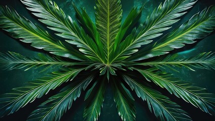 Striped palm leaf texture, Abstract background design.