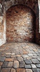 Obraz premium Textured Vintage Brick Wall and Floor for Background or Interior Design