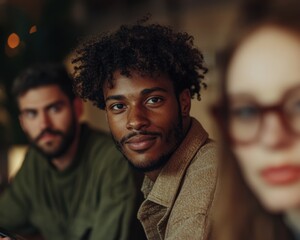 Obraz premium Earth Month 2024 Inclusive Leadership and Gen Z Collaboration - Sustainable Innovation in Warm Atmospheric Workspace Design