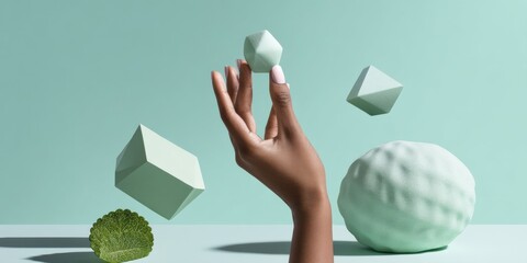 Wellness Innovation Infertility Awareness Digital Healing Journey - Soft Mint Geometric Wellness Tech for Holistic Fertility Support Campaign