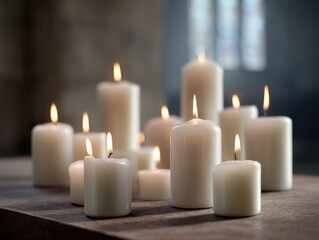 Serene Ethereal Easter Meditation Soft Minimalist Candle Vigil Inspiring Wellness and Spiritual Reflection for Contemporary Mindfulness Design