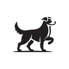 dog vector silhouette clipart logo illustration