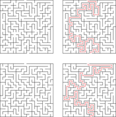 Complex Maze Puzzles Solutions, Paths, and Brain Teasers