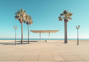 palm trees on the beach