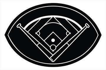baseball field icon vector design