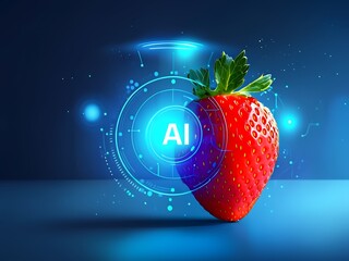 AI and Freshness: A Strawberry Scanned by Technology