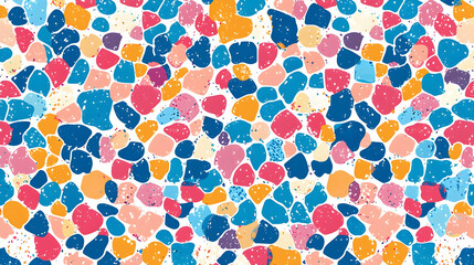 of bright neon colors in a grid-like pattern, creating a chaotic but intriguing abstract design with a digital-inspired aesthetic