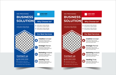 Corporate business flyer template with geometric shapes. modern new digital marketing flyer set. , abstract business flyer and creative design, Sleek and Stylish Design