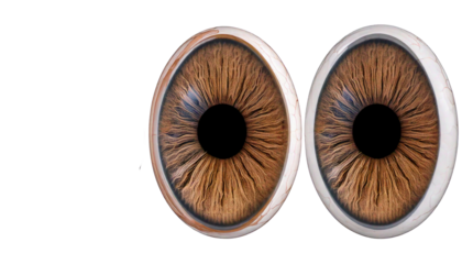human eye on white background 