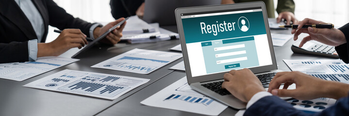 Online registration form for brisk form filling on the internet website