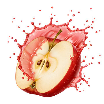 Fresh Apple with Splash Effect1