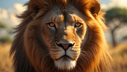 Fototapeta premium Gorgeous Powerful Lion