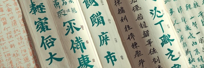 Mindful Script Mastery Chinese Language Day Calligraphy Celebration - Digital Learning and Cultural Heritage Zen Aesthetic for Global Communication Trends