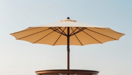 Brightly Colored Parasol Umbrella for Outdoor Cafe Shades Decoration on Isolated White Background