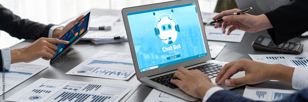 Poster chatbot software application for brisk online business that automatically reply to customer question