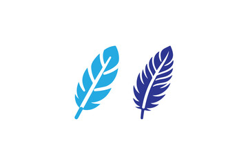 simple feather silhouette icon vector isolated in white background