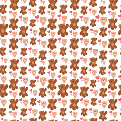 Seamless bear pattern