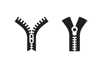 simple Zipper silhouette icon vector isolated in white background