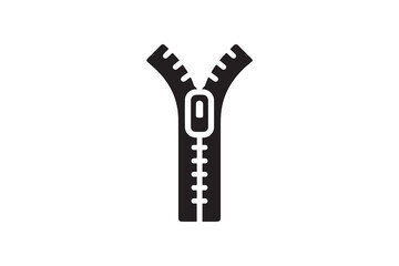 simple Zipper silhouette icon vector isolated in white background