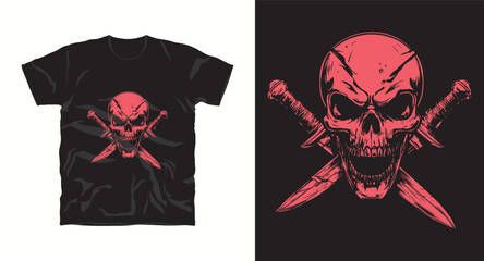 Skull head graffiti style t-shirt design
