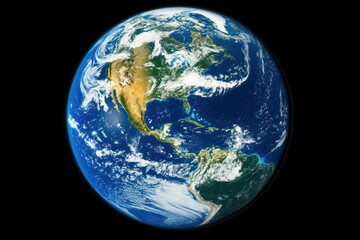 Detailed slow movement over planet Earth showcasing continents and cloud formations, Beautiful and detailed slow camera move of planet earth in space in