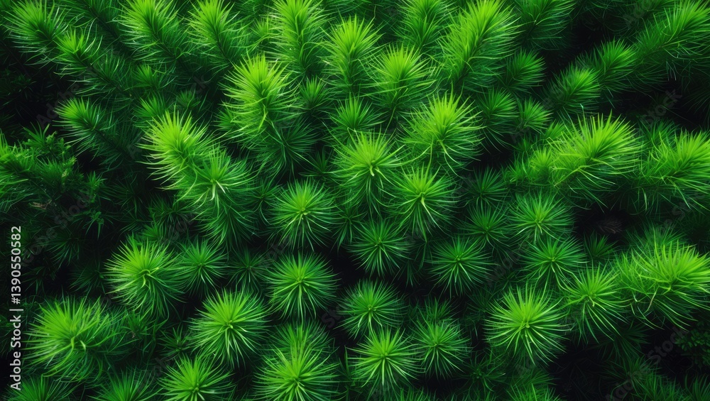 Aufkleber Radiant green sharp branches of a tree