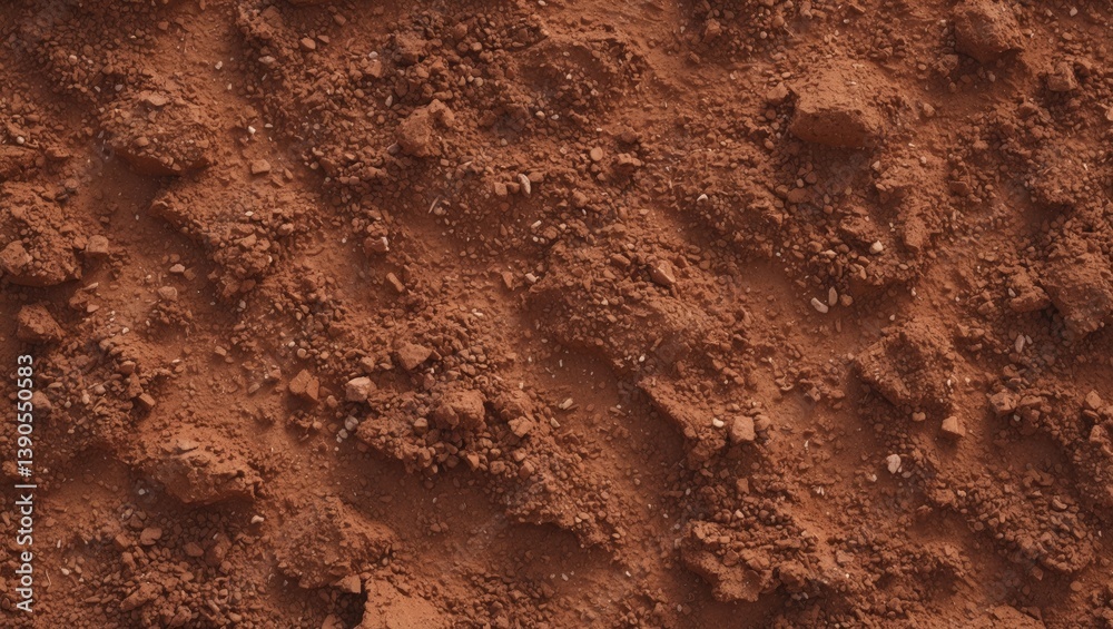Poster brown earth texture. close-up of natural backdrop. top view of soil surface