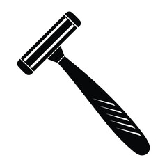 razor silhouette whrite background