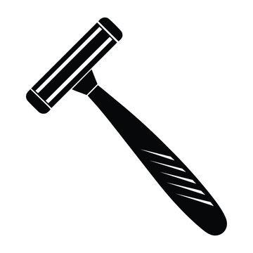 razor silhouette whrite background