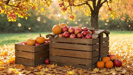 autumn apples in a basket