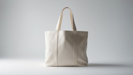 Tote bag shopping sack mockup blank design isolated on a backdrop.