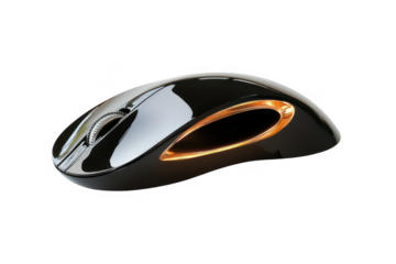 Sleek modern computer mouse design product photography minimalist environment close-up view